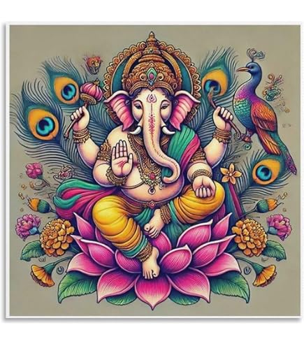 Amazon.co.jp: ヒンドゥー教 Ganesha 象頭の神 インドの神々ガネーシャ
