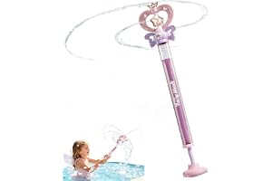 Ladruph スプラッシュウォーターガン 水鉄砲 魔法杖型 水ピス 水てっぽう 超強力 水遊び おもちゃ 手動式 ウォータースプレー ロマンチックな花火 漏れ防止お風呂 夏祭り 水上 雰囲気 親子ゲーム 女の子向け 子供 大人 ビーチ アウトドア (ピンク) [並行輸入品]
