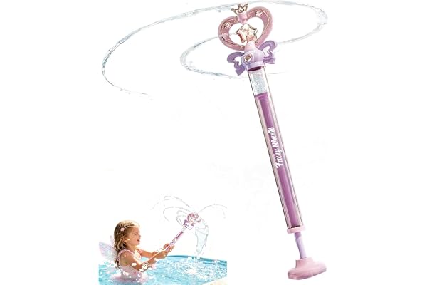 Ladruph スプラッシュウォーターガン 水鉄砲 魔法杖型 水ピス 水てっぽう 超強力 水遊び おもちゃ 手動式 ウォータースプレー ロマンチックな花火 漏れ防止お風呂 夏祭り 水上 雰囲気 親子ゲーム 女の子向け 子供 大人 ビーチ アウトドア (ピンク) [並行輸入品]