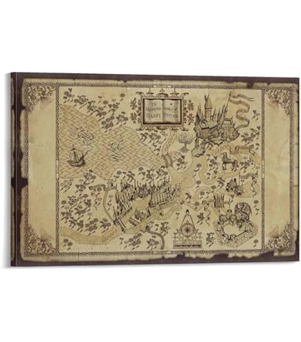 Amazon.co.jp: kk796ハリー·ポッター魔法の世界地図有名なビュー