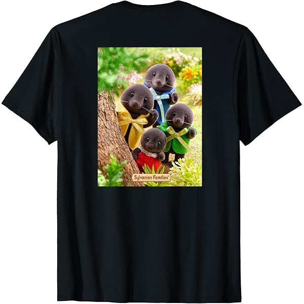 Amazon | シルバニアファミリー モグラファミリーカラフル Tシャツ | T