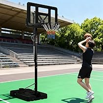 新品 移動式バスケットゴール ブラック 571-220 Amazon.co.jp: Simpolu バスケットゴール 屋外 キャスター付 移動式