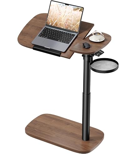 Amazon｜LBFXQ 昇降式 サイドテーブル ガス圧昇降 幅70×奥行40cm 天板