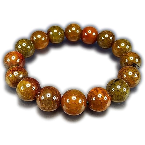 Amazon | 【SION】天然石 ブレスレット ドラゴンアゲート 龍紋瑪瑙 約