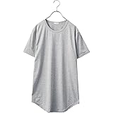 Amazon Make 2 Be スタイリッシュ 半袖 無地 ラウンドカット Tシャツ 前後アシメ カットソー メンズ レディース トップス 丈長 プチ ロング丈 Mf93 Tシャツ カットソー 通販
