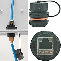 Amazon.co.jp: CTRICALVER 防水 rj45 カプラー, シールド付き