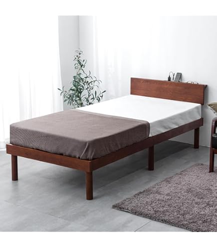 Amazon | 棚・コンセント付きフロアベッド【Skyline】スカイライン