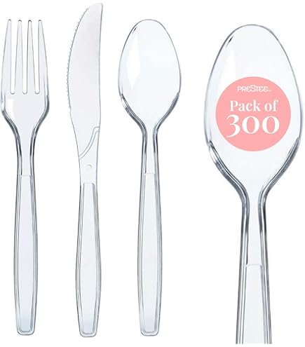 Amazon.co.jp: プラスチック製カトラリー詰め合わせ - 透明、18個