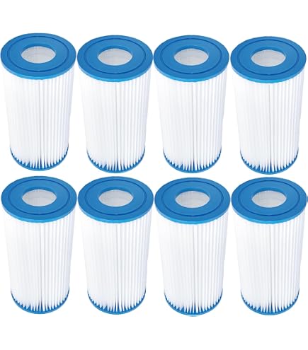 Lot De 6 Cartouches Filtrantes Compatibles INTEX 29000e/59900e - Pour Pompes 603, 637R, 635T, Etc. - Dimensions 20,3x10,9x10,9 Cm