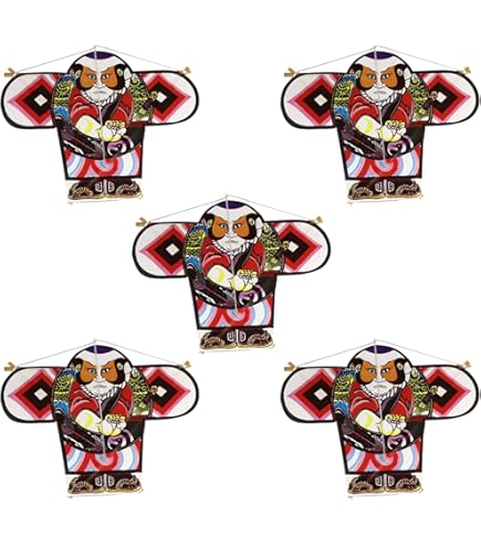 Amazon.co.jp: インテリア 手描き和凧 六角凧 約縦60×横48cm ロ-16ヲ