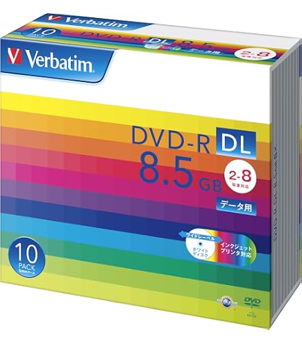 Amazon.co.jp: Verbatim バーベイタム 1回記録用 DVD+R DL 8.5GB 10枚