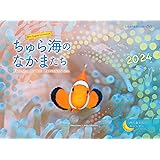 2024うみまーる中判ムーンカレンダー `ちゅら海のなかまたち−Friends of the Okinawan sea' (月の満ち欠け)