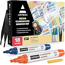 Amazon.co.jp: Arteza Dry Erase Markers for Glass Boards Pack