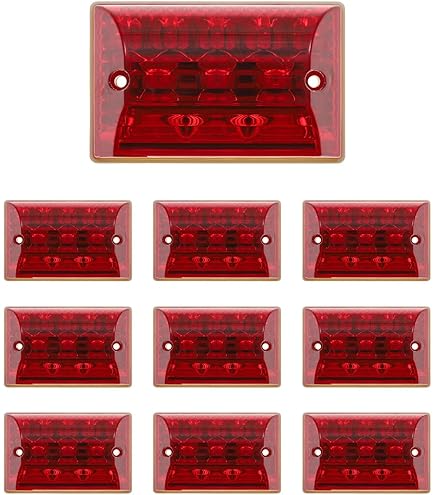 Amazon.co.jp: トラック 角型 10個 マーカーランプ サイドマーカー LED