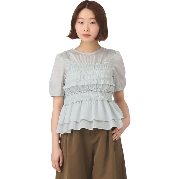 Amazon | [レイビームス] L/S TEE シアー フラワープリント