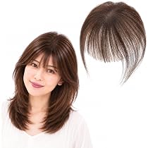 Amazon.co.jp: 日本ヘアピース研究所 前髪ウィッグ ピンなし 人工頭皮