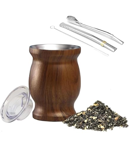 Amazon.co.jp: マテ茶カップ パラグアイティーカップ スプーンストロー