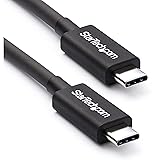 StarTech.com Thunderbolt 3 20Gbps USB-C ケーブル 2m サンダーボルト/ USB/ DisplayPort に対応 TBLT3MM2M