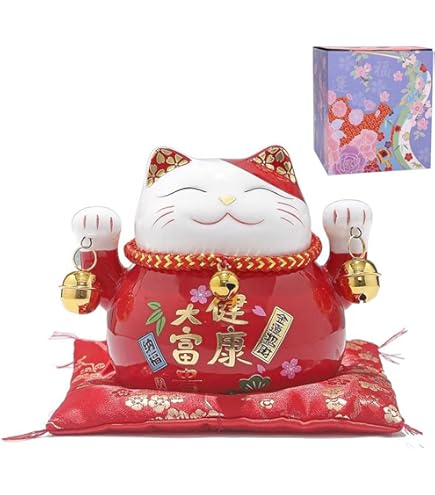 Amazon.co.jp: 招き猫（大） 貯金箱 猫舎道楽堂本舗 : おもちゃ