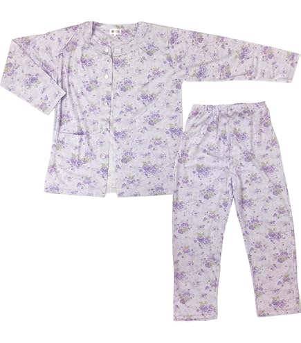 Amazon | 介護 パジャマ しるばあパラダイスパジャマ 上下セット（婦人