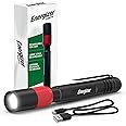 Energizer Rechargeable Penlight, 400 Lumens, IPX4 Water-Resistant, Lightweight Metal Compact Flashlight, Best Indoor and Outd