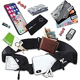 【日本代表選手が愛用】ランニング ポーチ ウェストポーチ TRAN 伸縮大容量 フィットして揺れにくい 6.5インチスマホ収納 イヤホン穴 鍵入れ・カード入れ別収納 折りたたみコンパクト 傷がつきにくい 汚れにくい素材 軽くて薄い ジョギング マラソン ジム対応