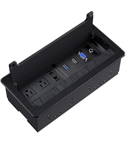 Amazon.co.jp: 卓上ブラシ 接続ボックス コンセント ソケット付き HDMI