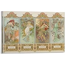 Amazon.co.jp: Alphonse Mucha アルフォンス・ミュシャ 四季