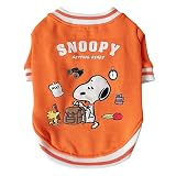 OUHUAN ペット服 犬服 ドッグウェア Tシャツ パーカー 春秋冬 犬の服 可愛い スヌーピー ペットウェア 二足 綿製 犬猫洋服 柔らかい 防寒 保温 人気 仮装 小中型犬服 猫服 犬用コスチューム ペット用品 クリスマス (M，オレンジ)