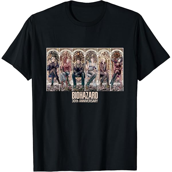 Amazon | BIOHAZARD RE:4 レオン＆アシュリー Tシャツ | Tシャツ