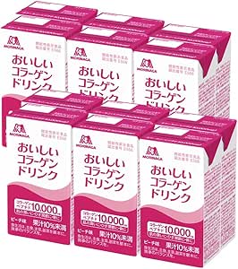 森永製菓 おいしい コラーゲン ドリンク 125ml&times;12本 [ 美容 コラーゲン セラミド ビタミンC ビタミンD 脂質ゼロ ] (ピーチ, 12)