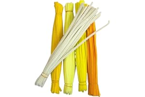 キューフラ(Q-FLA) 手芸 モール 200本入り イエローミックス カラーモール 工作 花 フラワー DIY ハンドメイド 材料 手作り 素材 クラフト高密度 828140