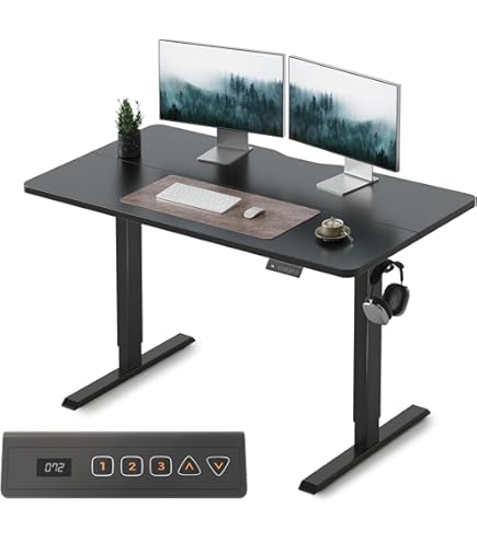 ErGear 電動昇降デスク 幅100cm 高さメモリー機能 上下自動昇降