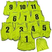 Amazon.co.jp: [Fungoal] ビブス ゼッケン 1-11番 11枚セット