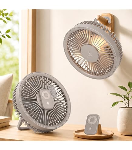 Amazon | ZenCT 卓上 扇風機 吊り下げ 充電式 LEDライト付き 1/4ネジ穴