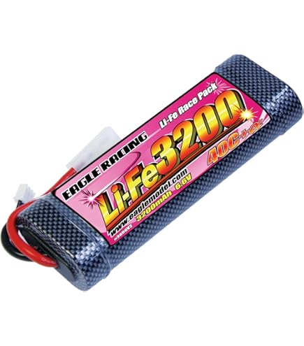 イーグルレーシングLi-Fe 6.6V2200バッテリー2本 Amazon.co.jp: Li-Feﾊﾞｯﾃﾘｰ EA3200/6.6V 45C+α 2P・ﾊｰﾄﾞｼｮｯﾄｶﾞﾝ