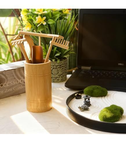 ENSO - Japanese Zen Garden Kit for Desk - Sand Garden Tools and