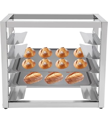 Amazon.co.jp: 5段ステンレススチール製ベーカリーラック、業務用