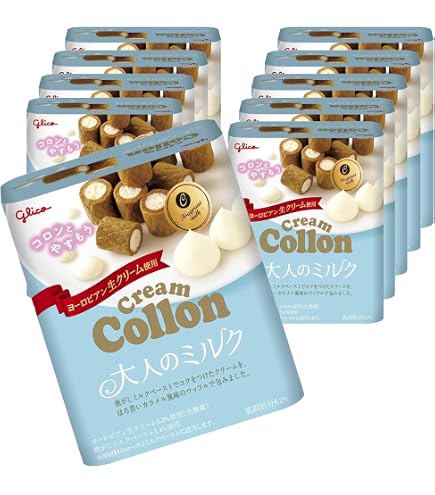 Amazon.co.jp: 江崎グリコ クリームコロン(大人のチョコミント) 48g×10