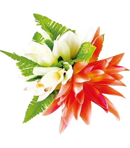 Amazon.co.jp: フラダンス ヘアクリップ スプレーリリー ユリの花