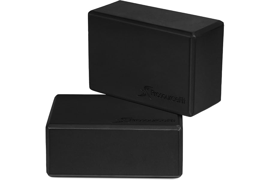 ProSource Foam Yoga Blocks Set of 2 High Density Large Size 9” x 6” x 4”