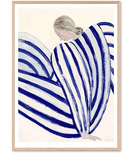 Amazon.co.jp: THE POSTER CLUB ポスター Blue Stripe At