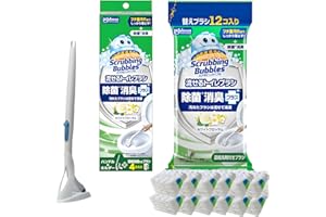 流せるトイレブラシ 本体＋替え16個 除菌・消臭プラス ホワイトブロッサム 使い捨てトイレブラシ