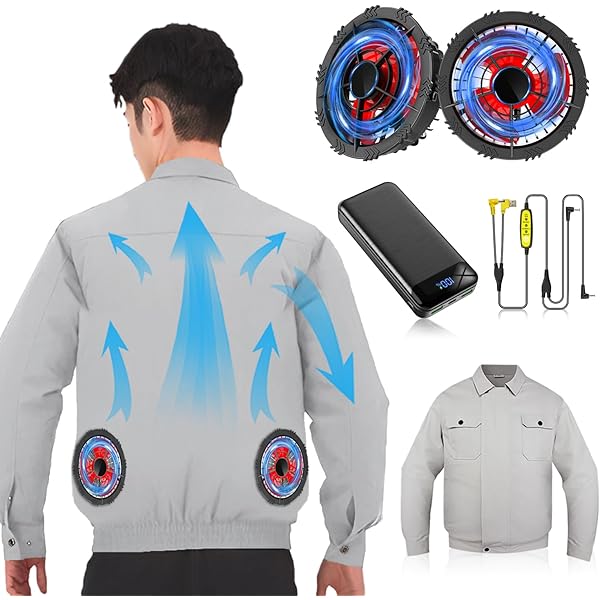 Amazon.co.jp: [RuiPu] 空調作業服 ファンバッテリーセット 【2024夏の