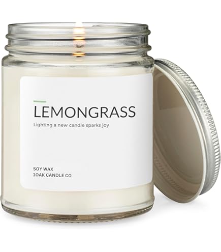 ferm living☆キャンドル　レモングラス　ソイワックス　ソイキャンドル Amazon.co.jp: タイレモングラスの香り付きキャンドル、14.5オンスの3