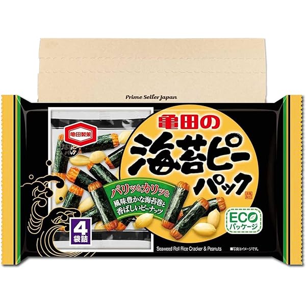 Amazon.co.jp: 亀田製菓 海苔ピーパック 4袋詰め85g×2袋セット