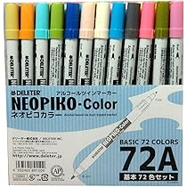 カラーペン/コピック neopiko 72A デリーター ネオピコカラー 基本 72色 Aセット 【 アルコール