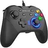 OPOLAR 有線ゲームコントローラー PC usbゲームパット 背面ボタン キーの組み合わせ機能・二重HD振動・Turbo連射・LEDバックライト・JD-SWITCH機能 プログラムボタンを割り当て PCゲーム用 Direct Input/X In