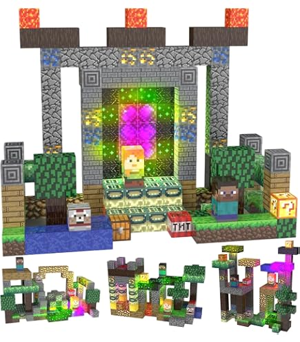 Amazon.co.jp: ランダム150/310ピース マイクラ風 マグネットブロック