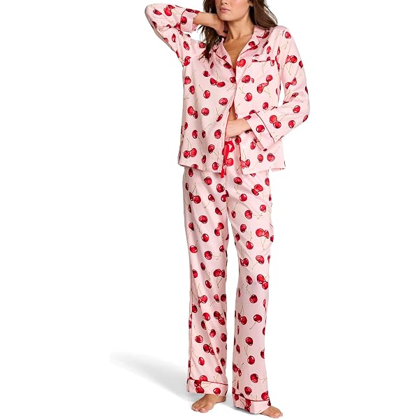 Amazon | Victoria's Secret フランネルパジャマセット、長袖ボタン